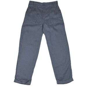 Tahari Linen Pants Womens Medium Gray Pockets High Rise European Grown‎ Flax Y2K